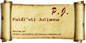 Palásti Julianna névjegykártya